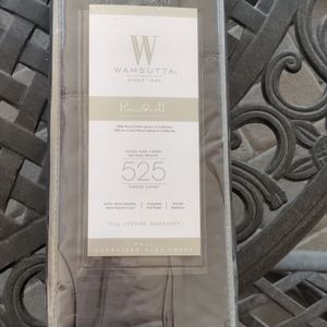 Wamsutta Pima Cotton Flat Sheet, Charcoal. OS Full